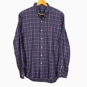 Ralph Lauren Slim Fit Plaid Button Down Shirt - Size M